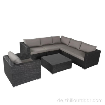 wasserdichte Terrasse Outdoor Möbel Garten Rattan Sofa Set